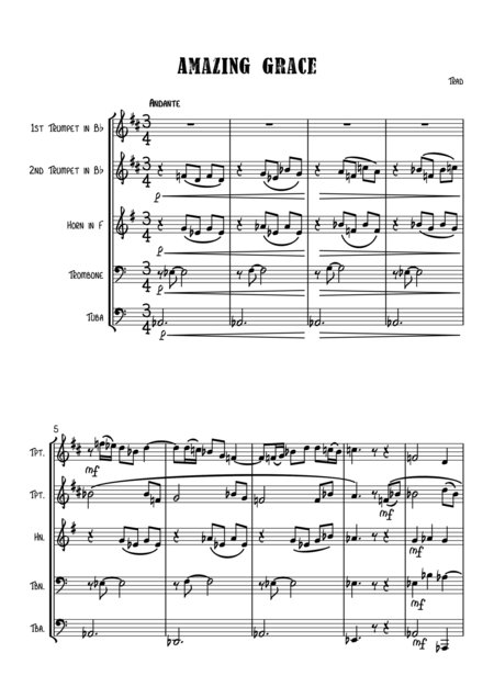 Walking In The Air For Trombone Quintet Sheet Music