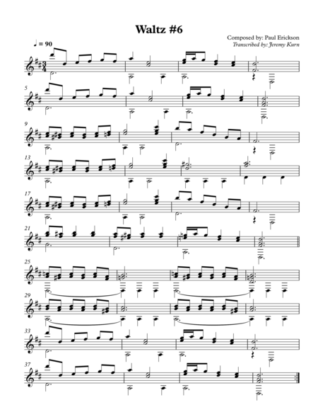 Free Sheet Music Waltz 6