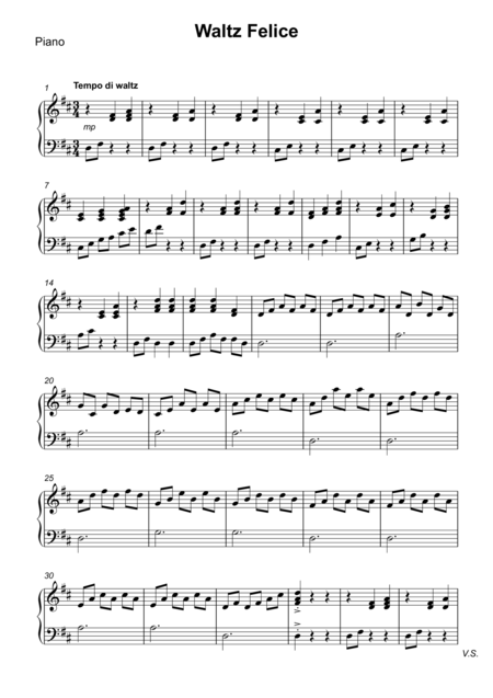 Free Sheet Music Waltz Felice Complete Parts For String Orchestra