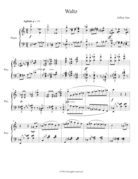 Free Sheet Music Waltz For Piano