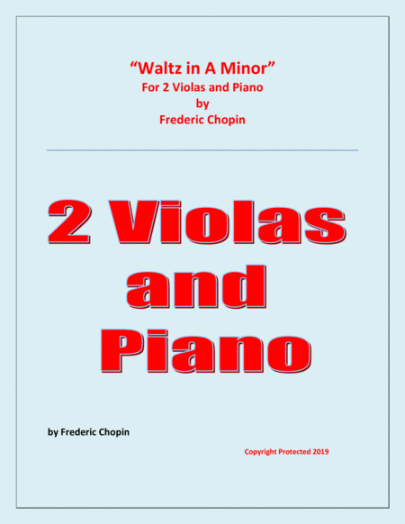 Free Sheet Music Waltz In A Minor Chopin 2 Violas And Piano Chamber Music