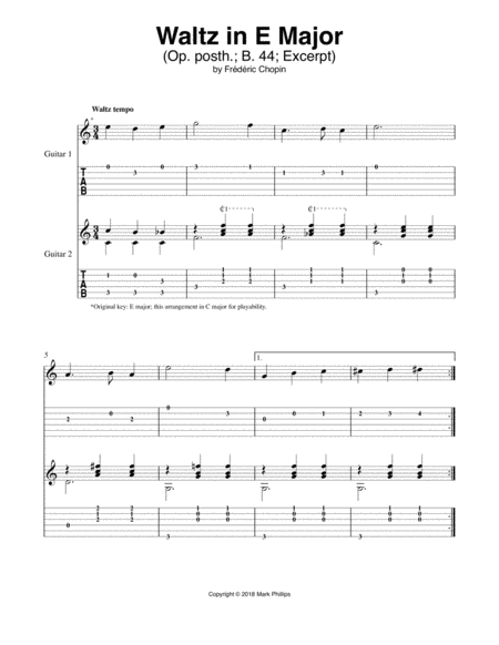 Waltz In E Major Op Posth B 44 Excerpt Sheet Music