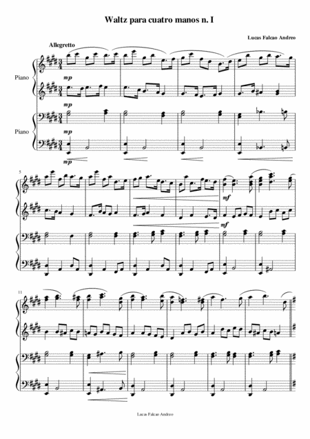 Free Sheet Music Waltz N 1