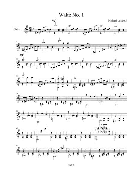 Free Sheet Music Waltz No 1
