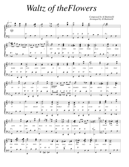 Free Sheet Music Waltz Of The Flower S