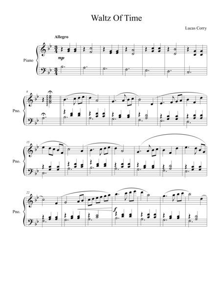 Waltz Of Time Sheet Music