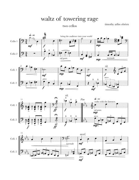 Free Sheet Music Waltz Of Towering Rage