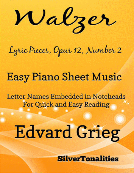 Walzer Opus 12 Number 2 Easy Piano Sheet Music Sheet Music