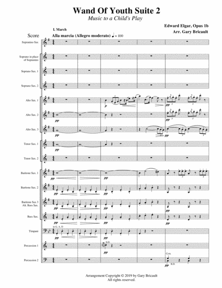 Wand Of Youth Suite No 2 Opus 1b Sheet Music