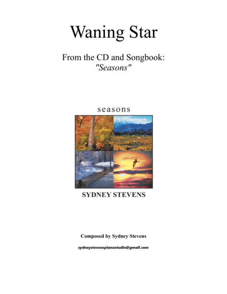 Free Sheet Music Waning Star