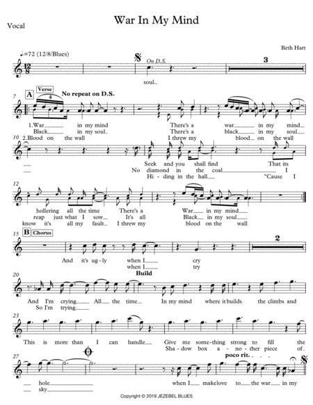 War In My Mind Sheet Music