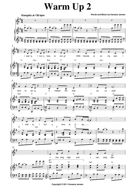 Warm Up 2 Sheet Music