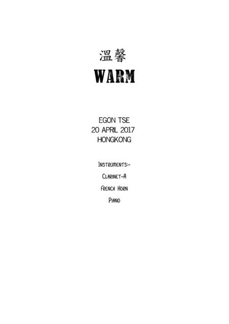 Free Sheet Music Warm