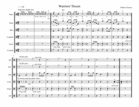 Free Sheet Music Warriors Dozen