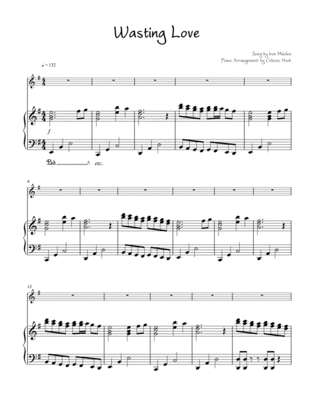 Free Sheet Music Wasting Love Piano Vocal Arrangement