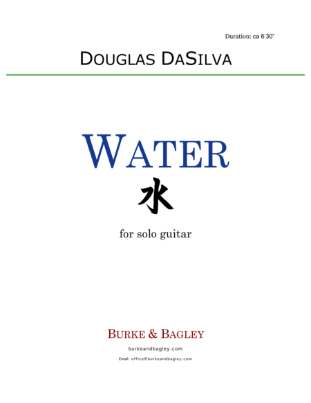 Water For Solo Guitar Sheet Music