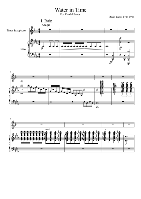 Water In Time Sheet Music