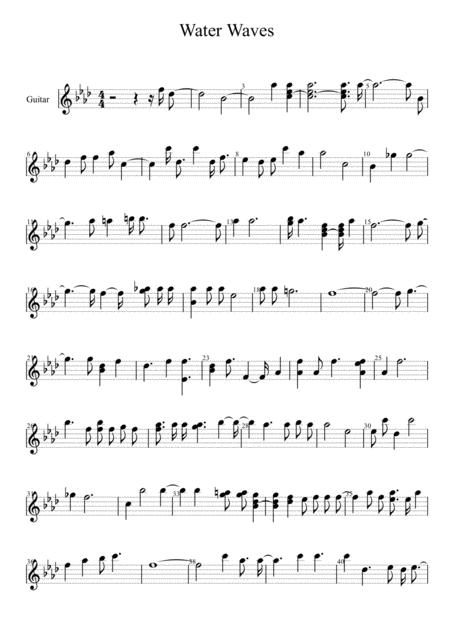 Free Sheet Music Water Waves G