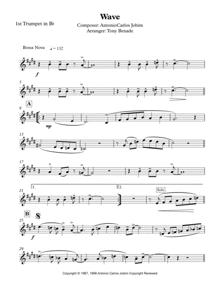 Wave Brass Quintet W Dum Part Sheet Music