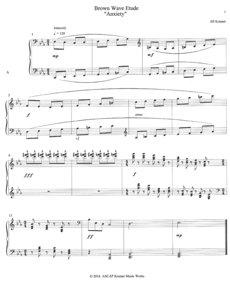 Wave Etude Anxiety Sheet Music