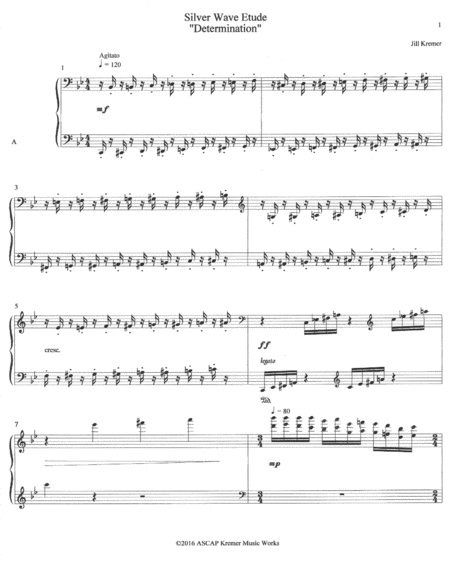 Free Sheet Music Wave Etude Determination