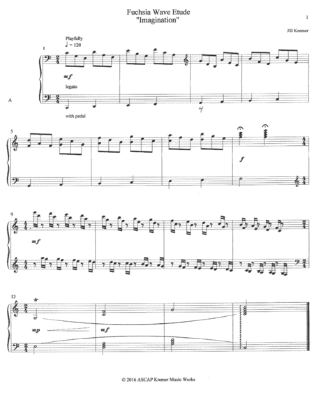 Free Sheet Music Wave Etude Imagination