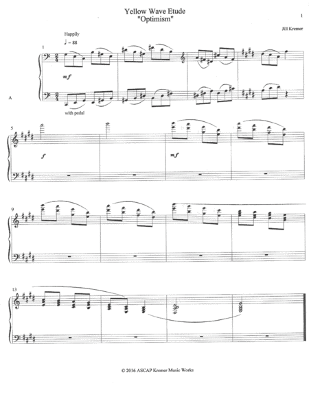 Wave Etude Optimism Sheet Music