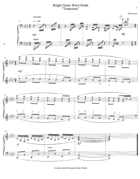 Wave Etude Tenacious Sheet Music