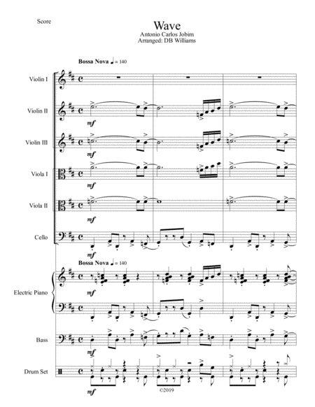 Free Sheet Music Wave String Sextet Orchestra