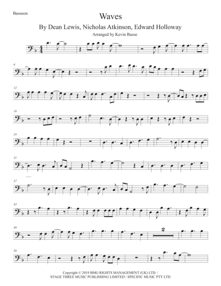 Waves Bassoon Sheet Music