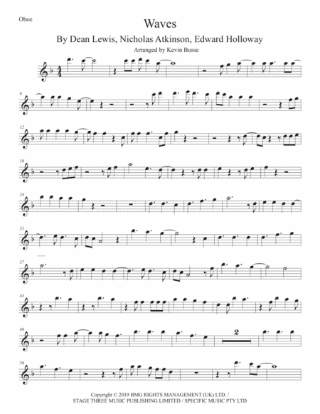 Waves Oboe Sheet Music