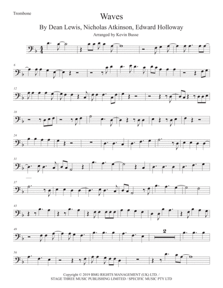 Waves Trombone Sheet Music