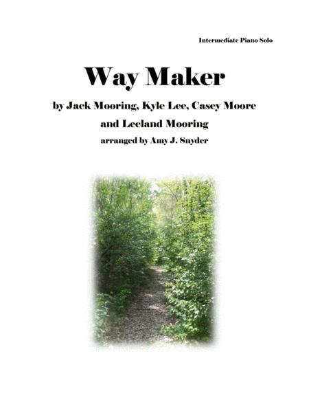 Way Maker Intermediate Piano Solo Sheet Music