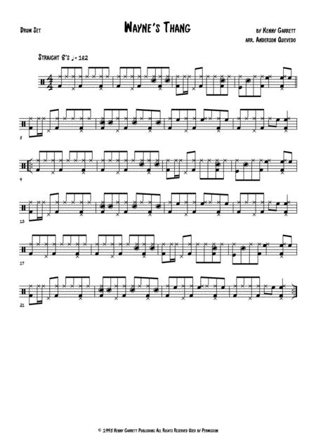 Free Sheet Music Wayne Thang Kenny Garrett Drums