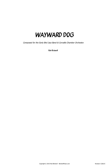 Wayward Dog Sheet Music