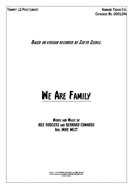 We Are Family 2 Piece Brass Section Sheet Music