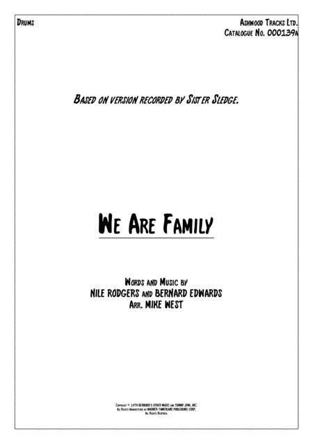 We Are Family Drums Sheet Music