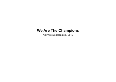 Free Sheet Music We Are The Champions Brass Band