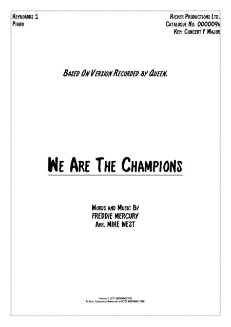 Free Sheet Music We Are The Champions Keyboards 1