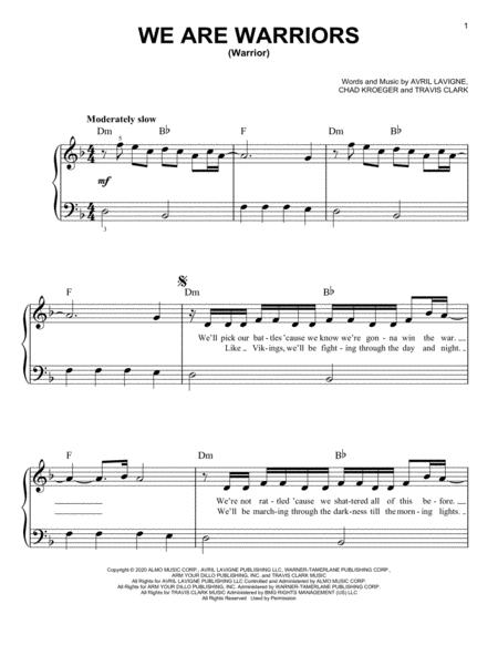 We Are Warriors Warrior Sheet Music