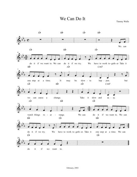 Free Sheet Music We Can Do It