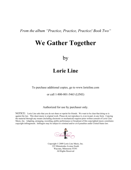 We Gather Together Easy Sheet Music