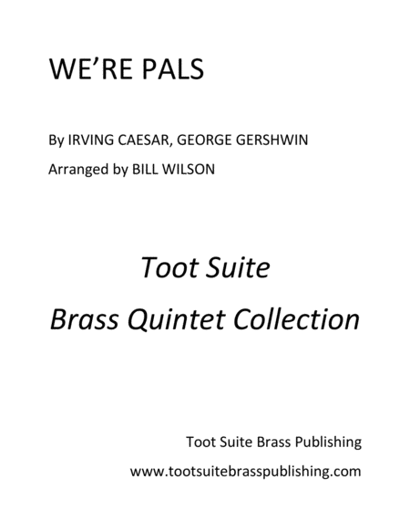 We Re Pals Sheet Music