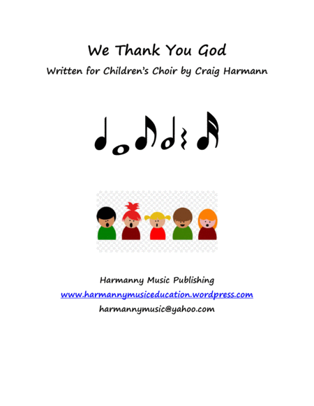 Free Sheet Music We Thank You God