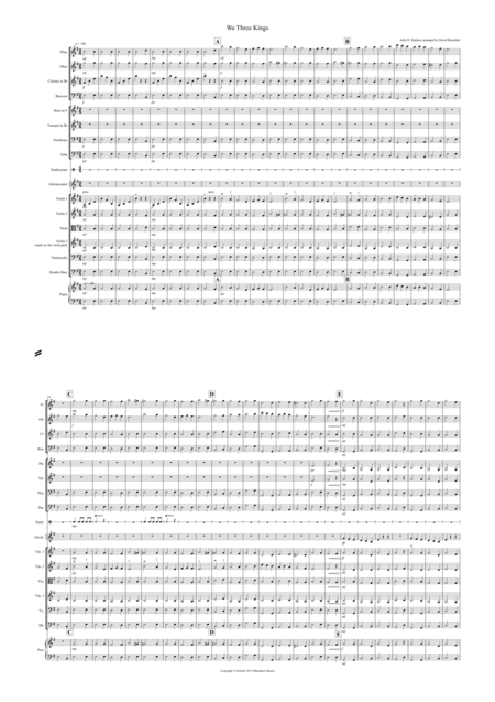 Free Sheet Music We Three Kings For School Orchestra