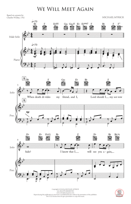 We Will Meet Again Piano Sheet Music