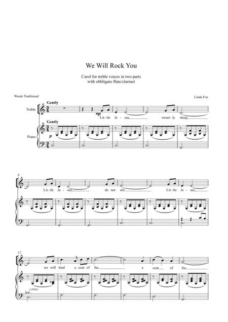 We Will Rock You Little Jesus Sweetly Sleep Sheet Music