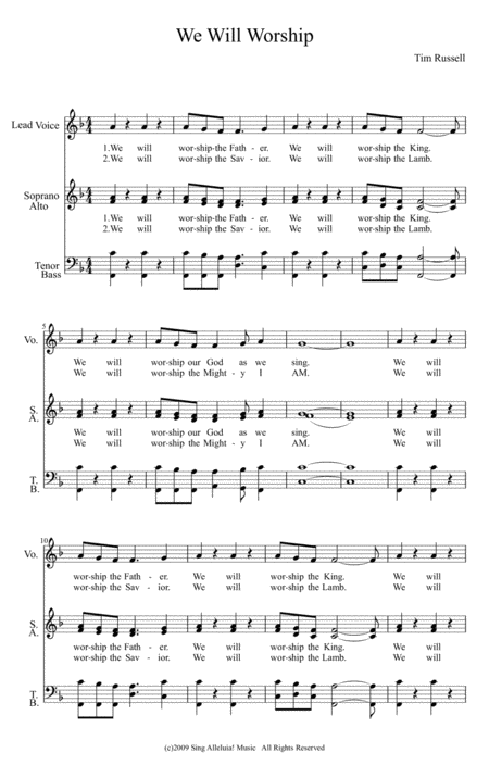 We Will Worship Sheet Music