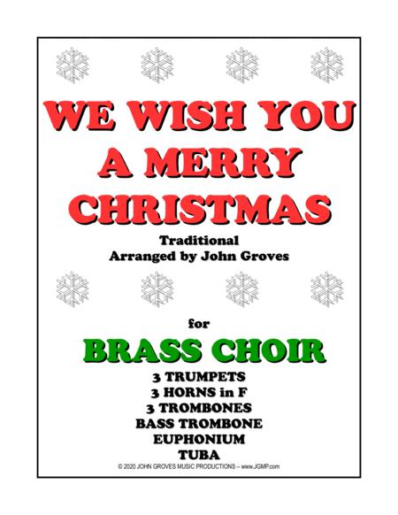 We Wish You A Merry Christmas Brass Choir Ensemble Sheet Music