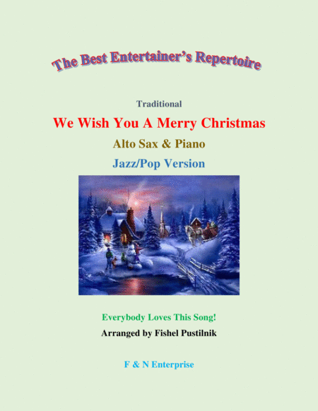 We Wish You A Merry Christmas For Alto Sax And Piano Video Sheet Music